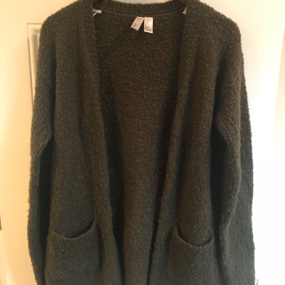 Hunter Green Popcorn Sweater